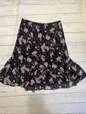 JK LA california vintage Y2K Floral black and pink skirt